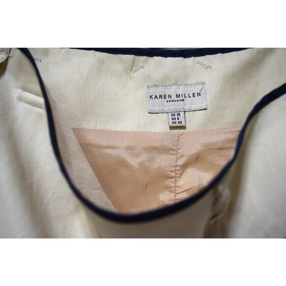 Karen Millen Cream Button Detail Skirt Women’s Size 6 US / 10 UK / 38 EU - Picture 3 of 3